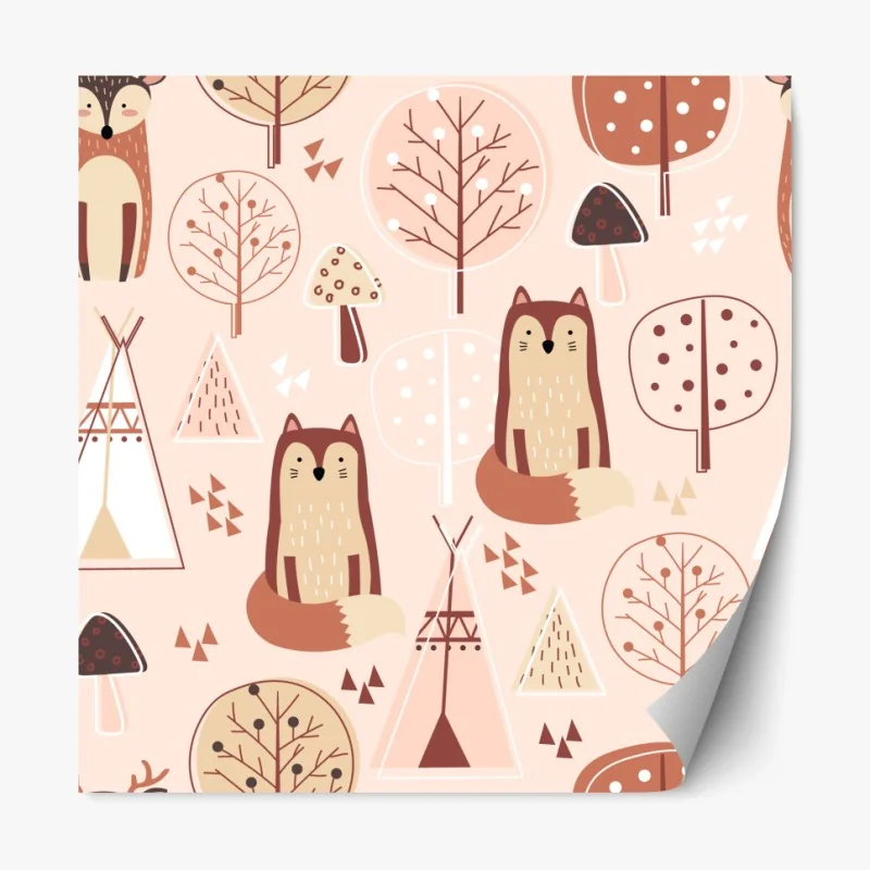 Naklejka repozycjonowalna akwarelowy wzór strąków kakaowych – Wallissimo®