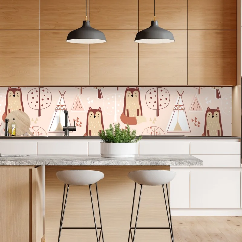 Naklejka repozycjonowalna akwarelowy wzór strąków kakaowych – Wallissimo®