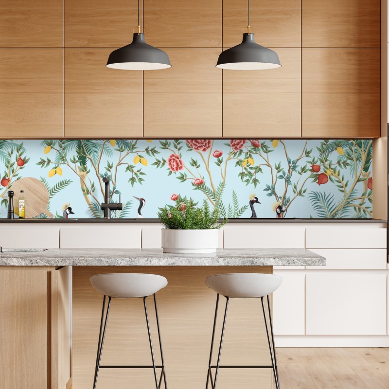 Naklejka repozycjonowalna wzór z gepardami w pastelowych tonach – Wallissimo®