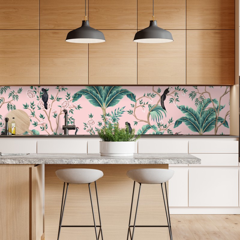 Naklejka repozycjonowalna słoneczny taras śródziemnomorski z widokiem na morze – Wallissimo®