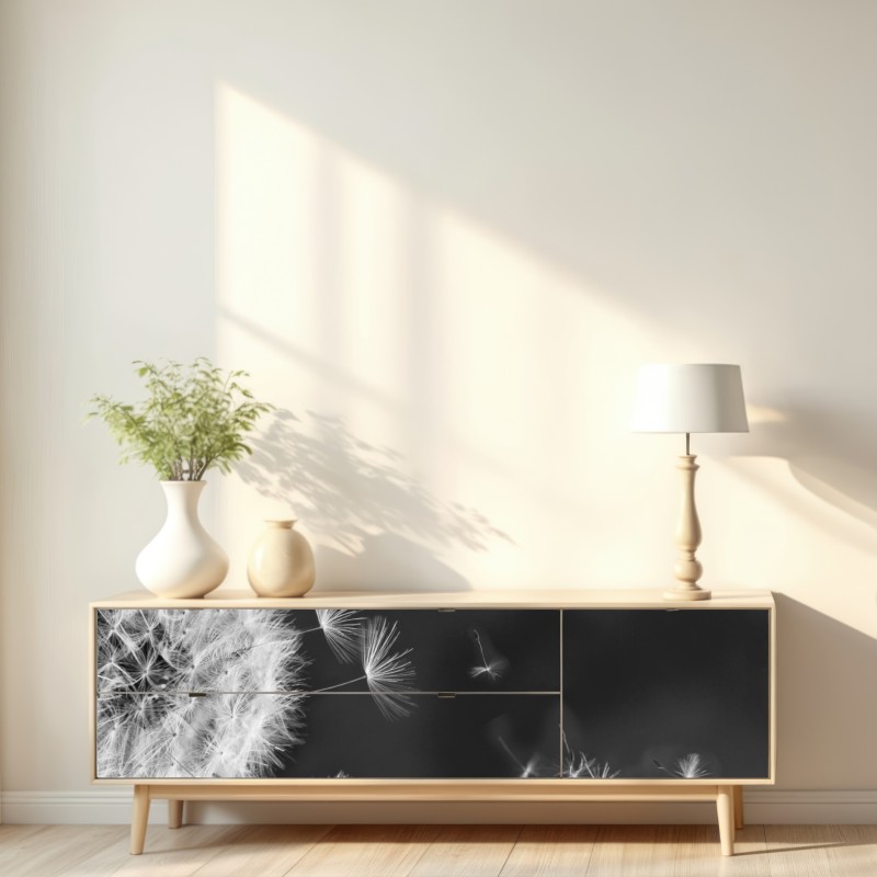 Naklejka repozycjonowalna unoszące się nasiona mniszka – Wallissimo® Naklejka repozycjonowalna unoszące się nasiona mniszka – Wallissimo®