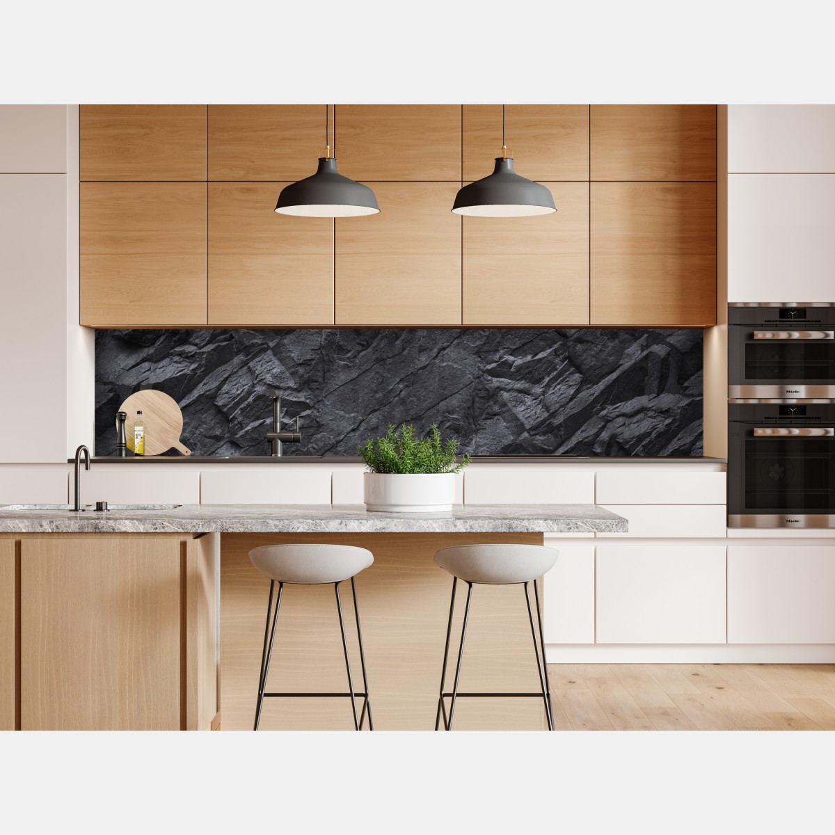 Naklejka repozycjonowalna ciemna tekstura kamienia – Wallissimo® Naklejka repozycjonowalna ciemna tekstura kamienia – Wallissimo®