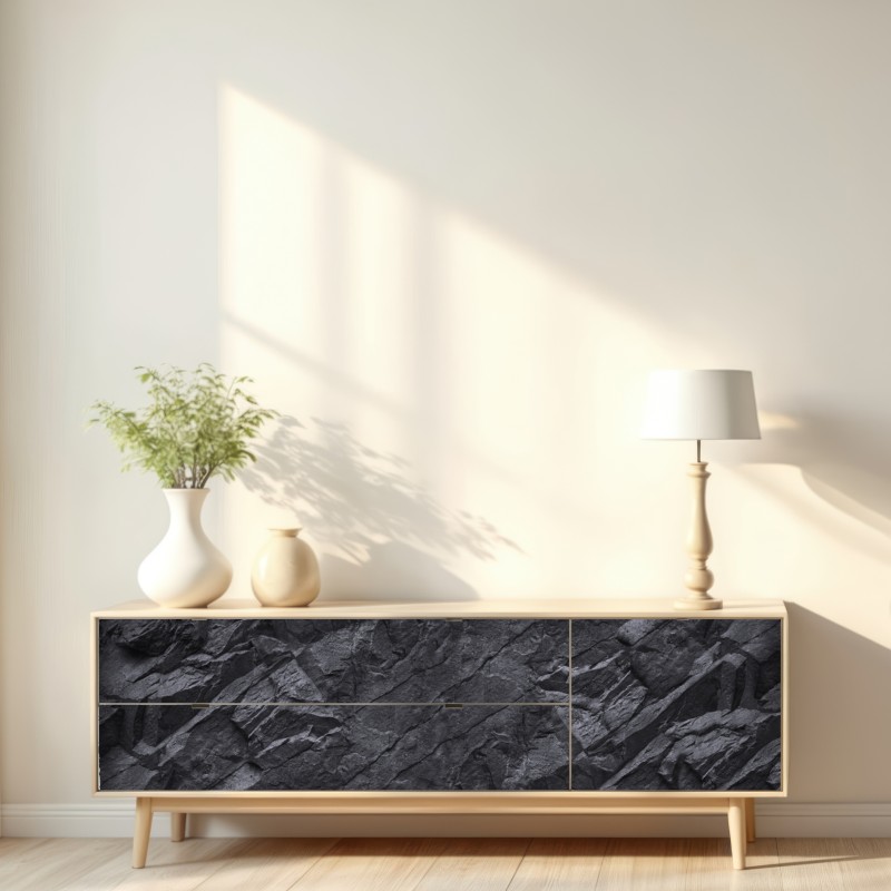 Naklejka repozycjonowalna ciemna tekstura kamienia – Wallissimo® Naklejka repozycjonowalna ciemna tekstura kamienia – Wallissimo®