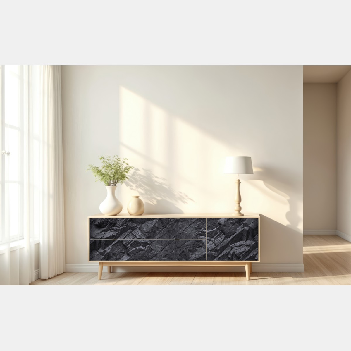 Naklejka repozycjonowalna ciemna tekstura kamienia – Wallissimo® Naklejka repozycjonowalna ciemna tekstura kamienia – Wallissimo®