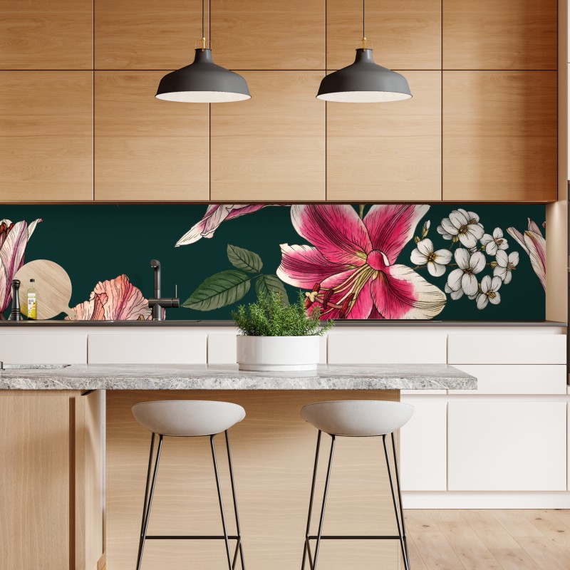 Naklejka repozycjonowalna złoty wzór liści - bezszwowy motyw – Wallissimo®