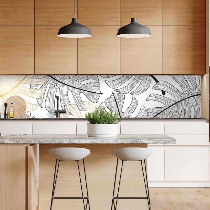 Naklejka repozycjonowalna unoszące się pęcherzyki oleju na głębokim gradiencie – Wallissimo®