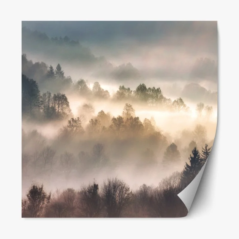 Naklejka repozycjonowalna turkusowy wzór z rybkami – Wallissimo®