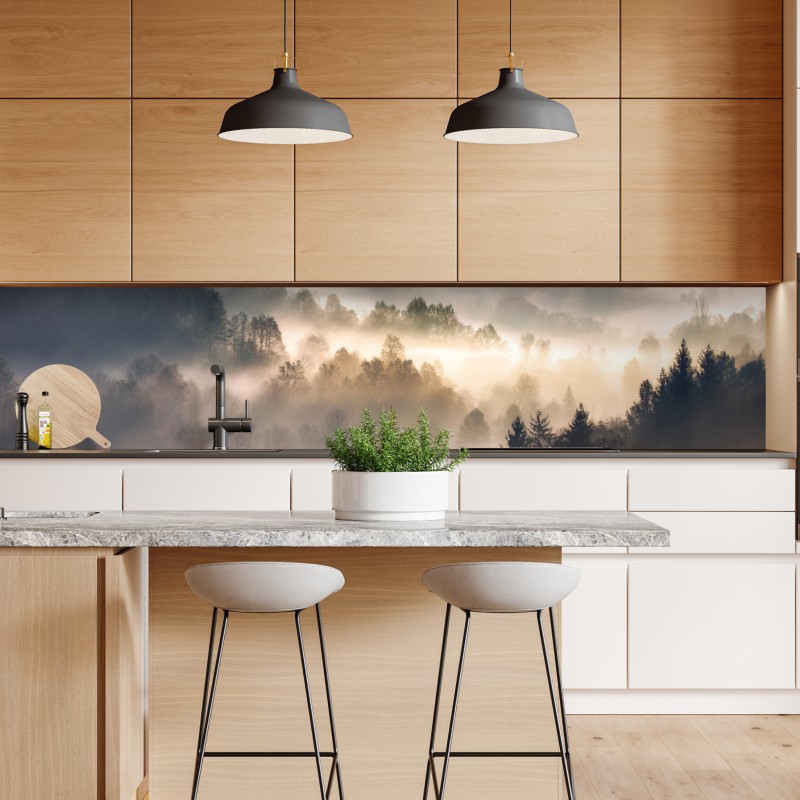 Naklejka repozycjonowalna turkusowy wzór z rybkami – Wallissimo®