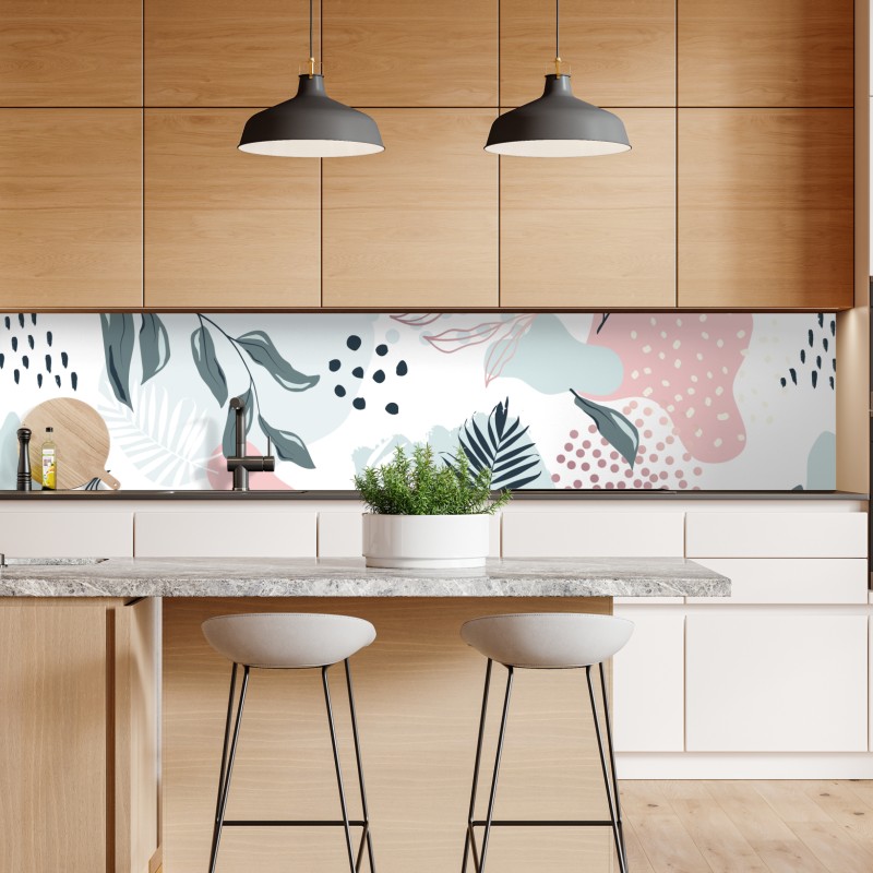 Naklejka repozycjonowalna tropikalny zachód słońca z sylwetkami palm – Wallissimo®