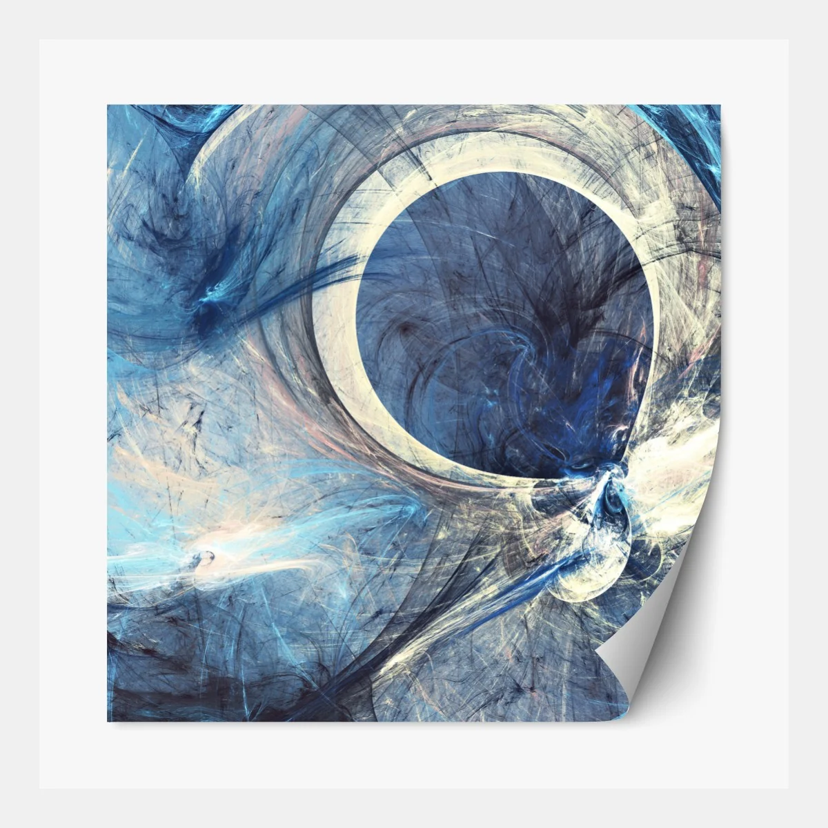 Naklejka repozycjonowalna niebieski fraktalowy wir – Wallissimo® Naklejka repozycjonowalna niebieski fraktalowy wir – Wallissimo®