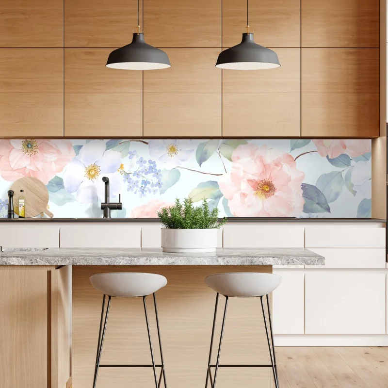 Naklejka repozycjonowalna widok z lotu ptaka na zatokę Port de Sóller – Wallissimo®