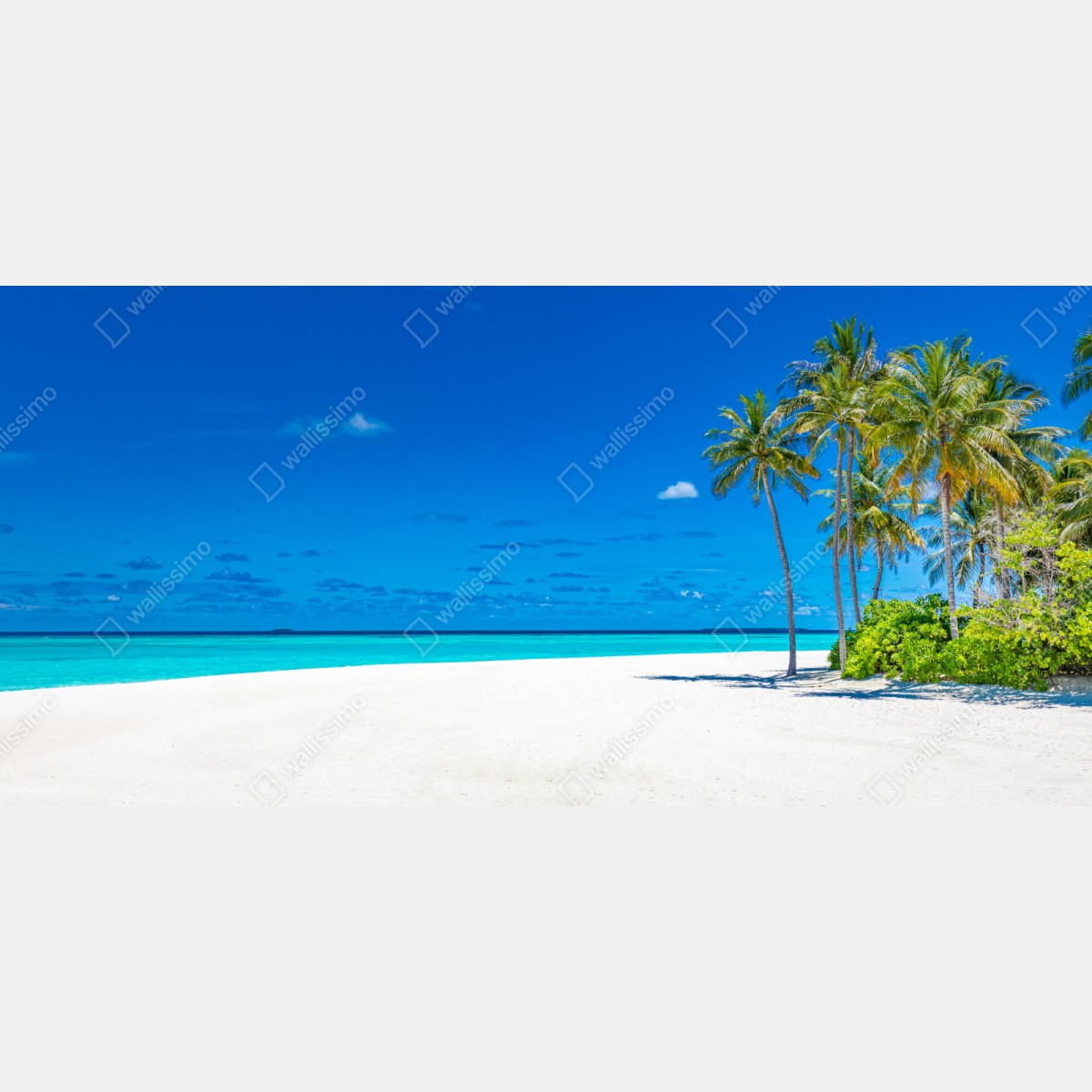 Naklejka repozycjonowalna tropikalna turkusowa plaża – Wallissimo® Naklejka repozycjonowalna tropikalna turkusowa plaża – Wallissimo®