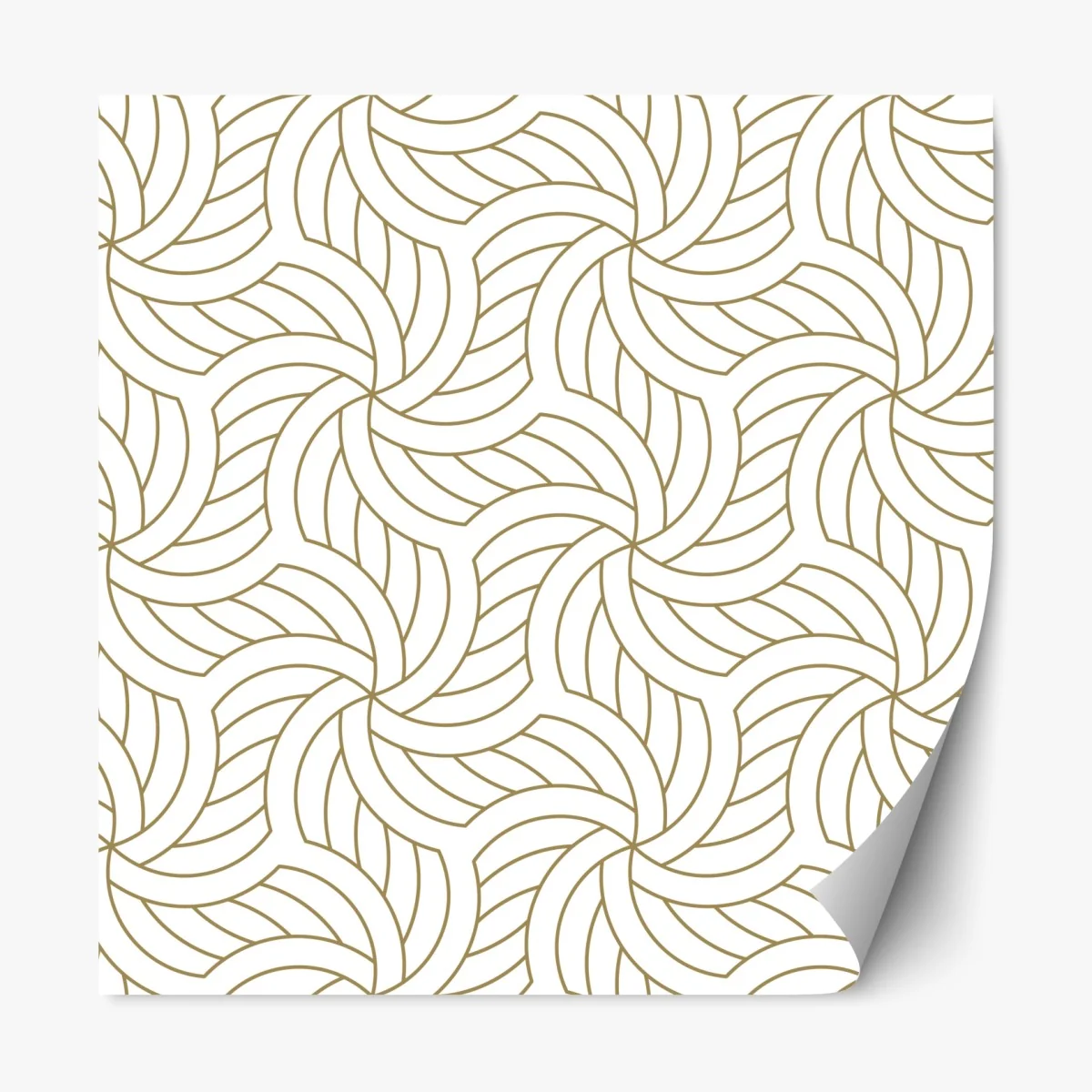 Naklejka repozycjonowalna złoty geometryczny wzór spiralny – Wallissimo® Naklejka repozycjonowalna złoty geometryczny wzór spiralny – Wallissimo®