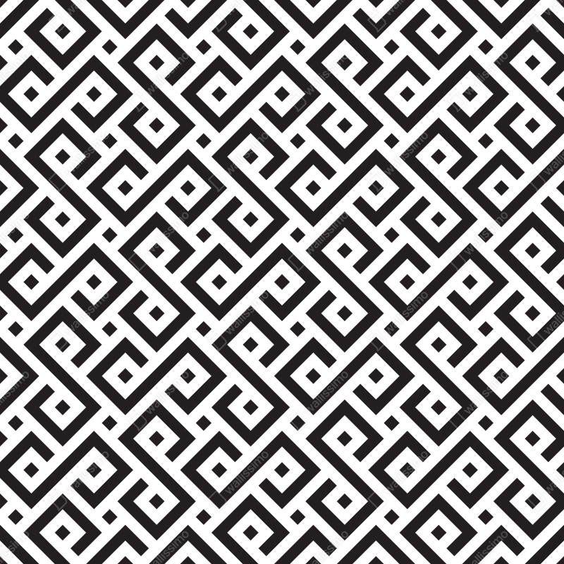 Naklejka repozycjonowalna ponadczasowy czarno-biały geometryczny wzór – Wallissimo® Naklejka repozycjonowalna ponadczasowy czarno-biały geometryczny wzór – Wallissimo®