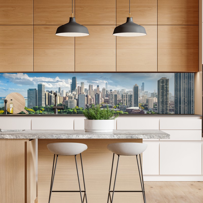 Naklejka repozycjonowalna odważne czerwone geometryczne bloki – Wallissimo®