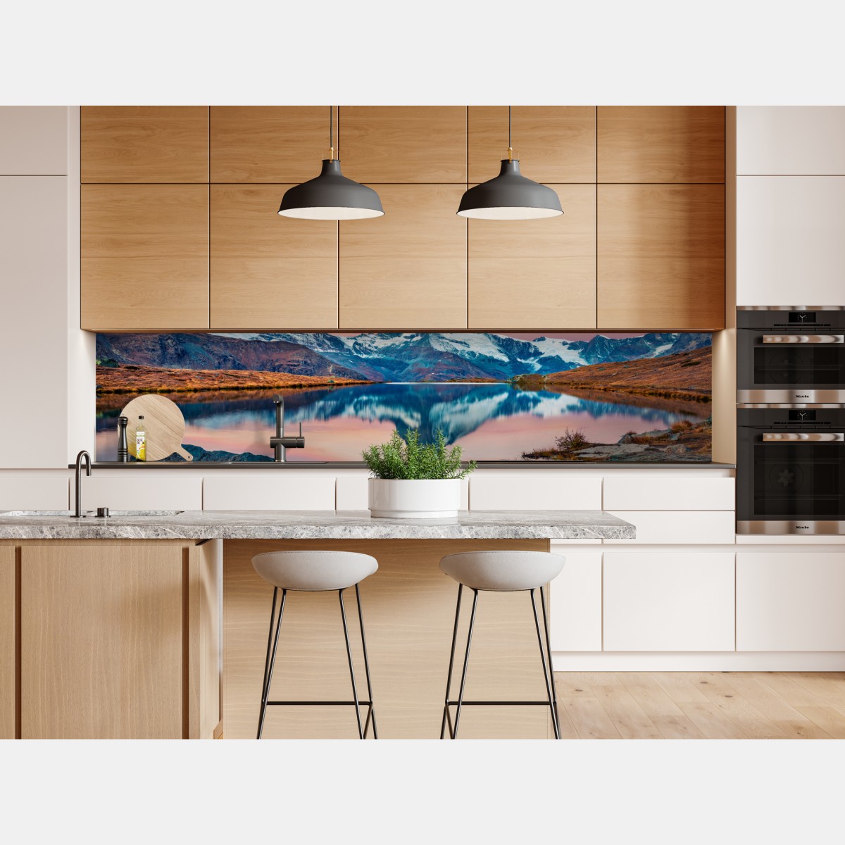 Naklejka repozycjonowalna majestatyczny Matterhorn odbity w Stellisee – Wallissimo® Naklejka repozycjonowalna majestatyczny Matterhorn odbity w Stellisee – Wallissimo®