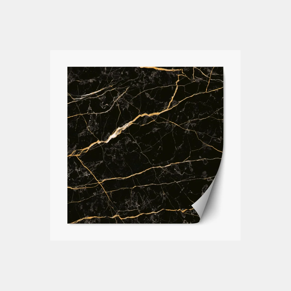 Naklejka repozycjonowalna czarny marmur ze złotymi żyłami – Wallissimo® Naklejka repozycjonowalna czarny marmur ze złotymi żyłami – Wallissimo®