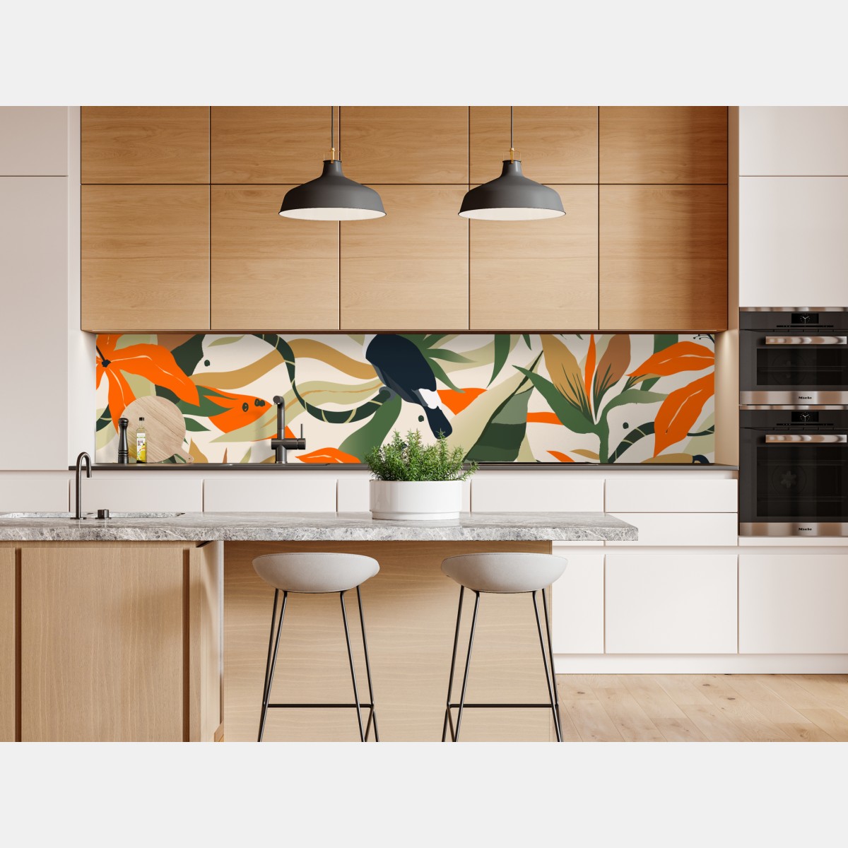 Naklejka repozycjonowalna tropikalny motyw tukanów – Wallissimo® Naklejka repozycjonowalna tropikalny motyw tukanów – Wallissimo®