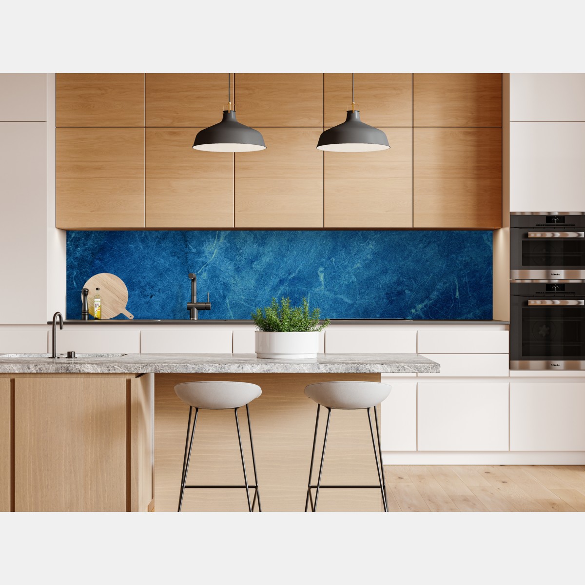 Naklejka repozycjonowalna głęboka niebieska tekstura marmuru – Wallissimo® Naklejka repozycjonowalna głęboka niebieska tekstura marmuru – Wallissimo®