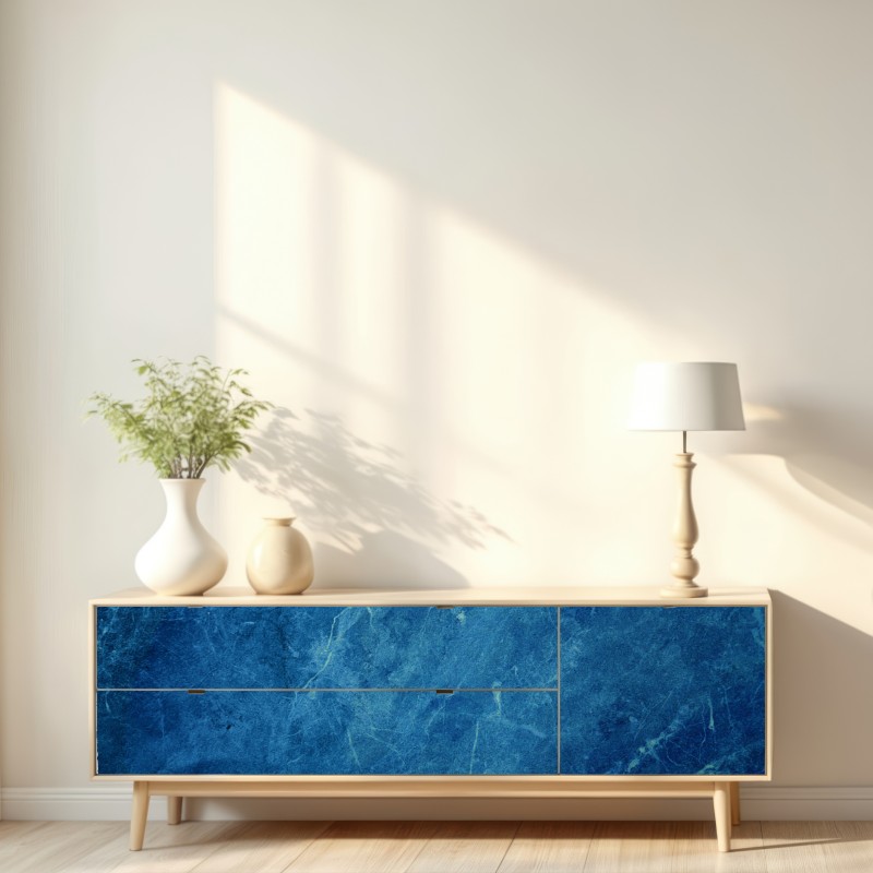 Naklejka repozycjonowalna głęboka niebieska tekstura marmuru – Wallissimo® Naklejka repozycjonowalna głęboka niebieska tekstura marmuru – Wallissimo®