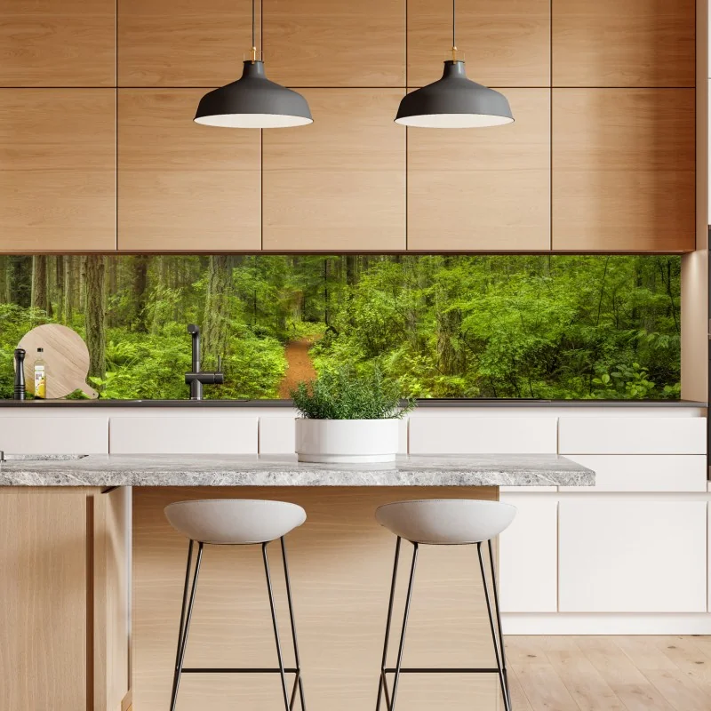 Naklejka repozycjonowalna tropikalny wzór botaniczny z tukanem – Wallissimo®