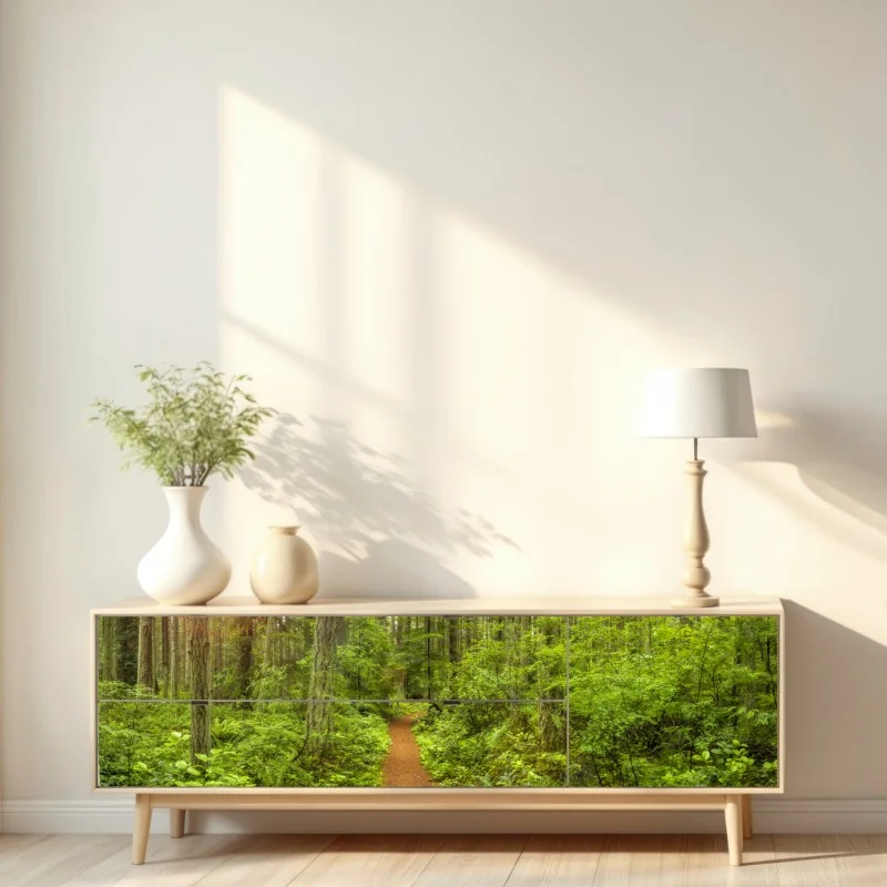 Naklejka repozycjonowalna spokojna leśna ścieżka – Wallissimo® Naklejka repozycjonowalna spokojna leśna ścieżka – Wallissimo®