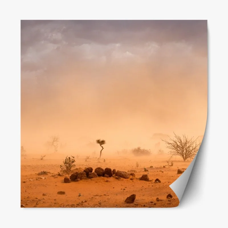 Naklejka repozycjonowalna burza piaskowa nad Dollo Ado, Etiopia