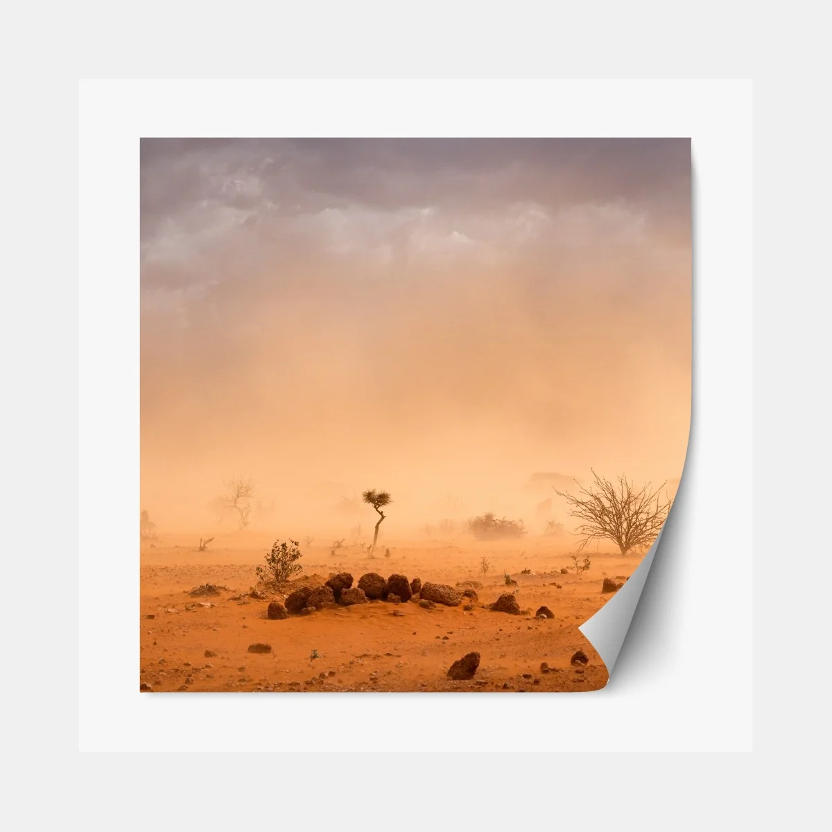 Naklejka repozycjonowalna burza piaskowa nad Dollo Ado, Etiopia – Wallissimo® Naklejka repozycjonowalna burza piaskowa nad Dollo Ado, Etiopia – Wallissimo®