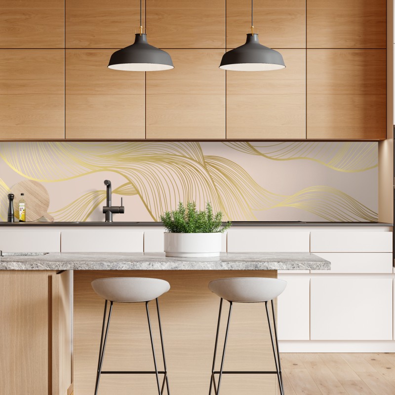 Naklejka repozycjonowalna słoneczna uliczka nad morzem z widokiem na zatokę – Wallissimo®