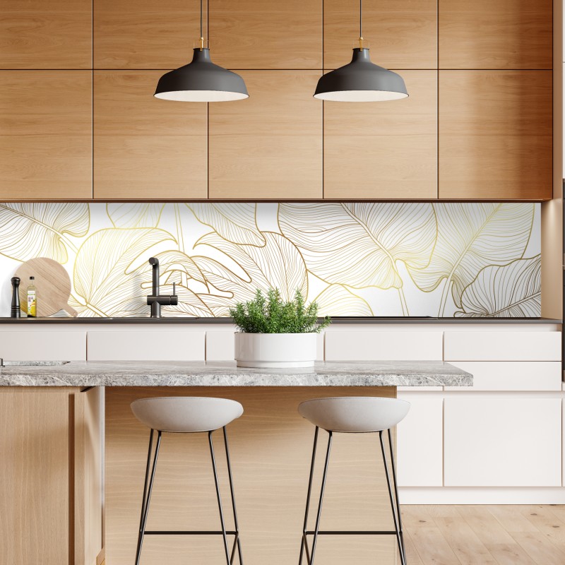 Naklejka repozycjonowalna delikatny turkusowy wzór botaniczny – Wallissimo®