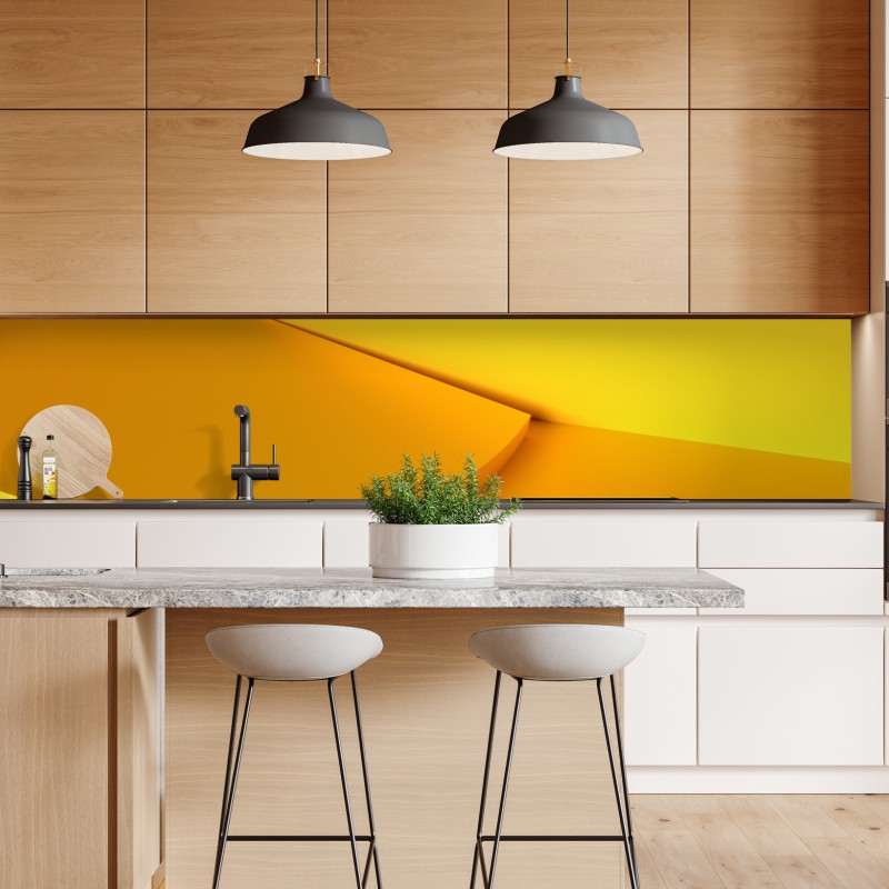 Naklejka repozycjonowalna unoszące się pęcherzyki oleju na głębokim gradiencie – Wallissimo®