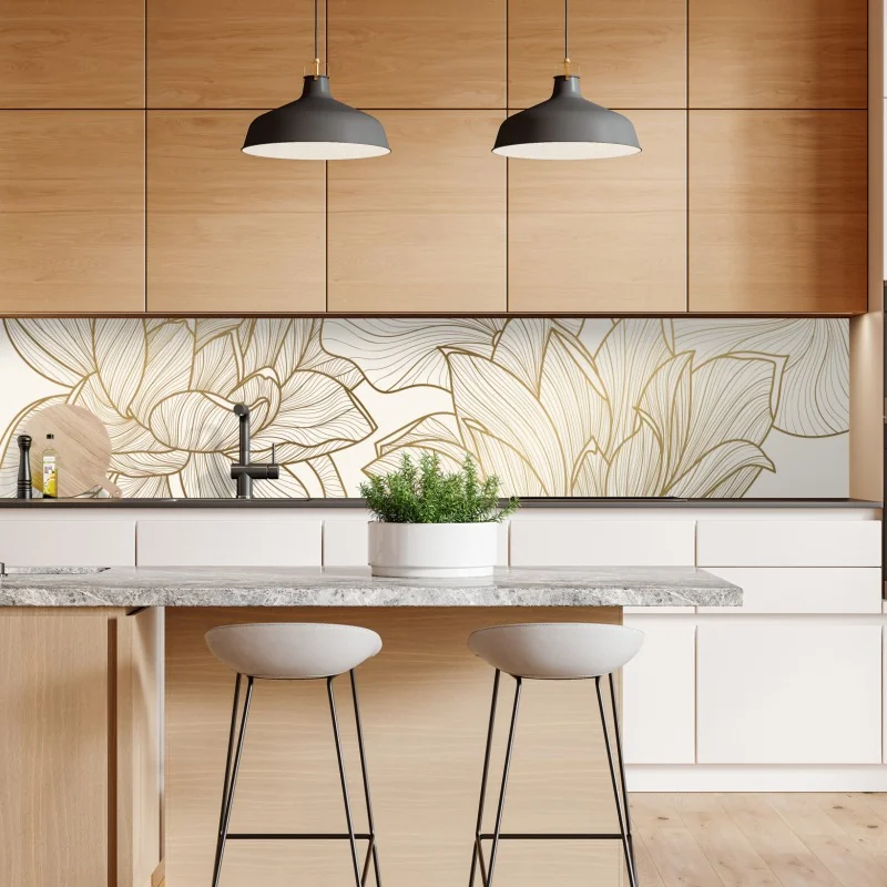 Naklejka repozycjonowalna ciemnoszary marmur ze złotymi żyłami – Wallissimo®