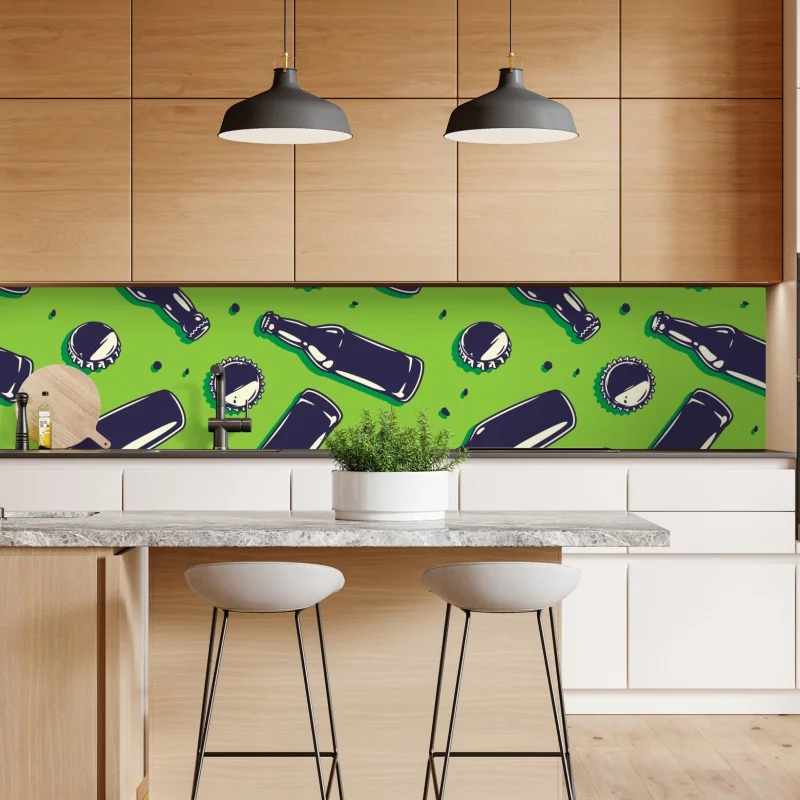 Naklejka repozycjonowalna ośnieżone szczyty odbite w jesiennym alpejskim jeziorze – Wallissimo®