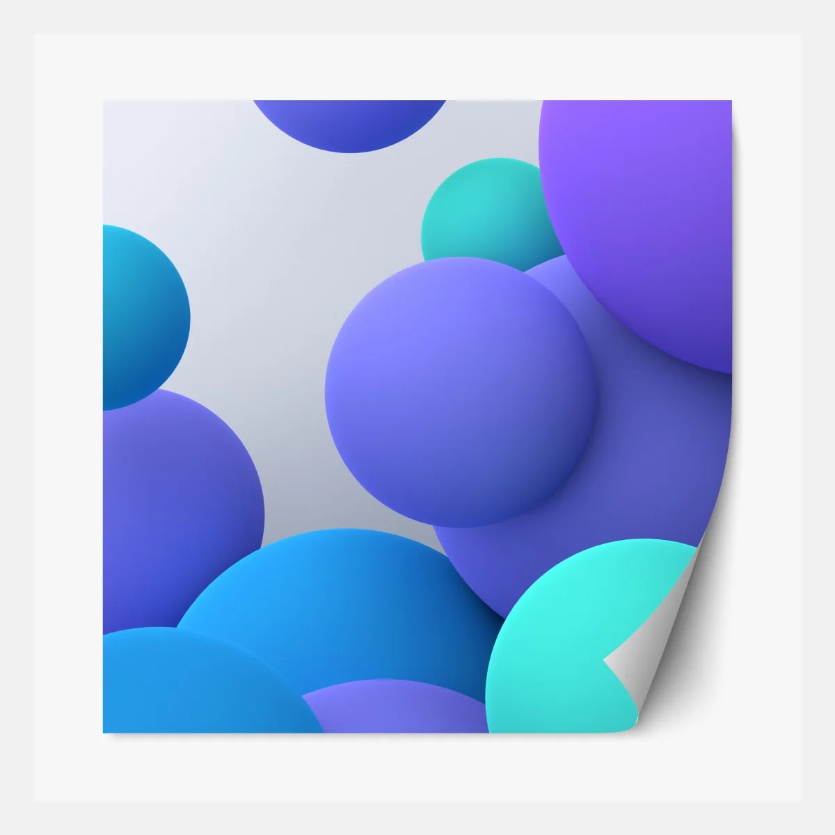 Naklejka repozycjonowalna kolorowe pływające kule 3d abstrakcja – Wallissimo® Naklejka repozycjonowalna kolorowe pływające kule 3d abstrakcja – Wallissimo®