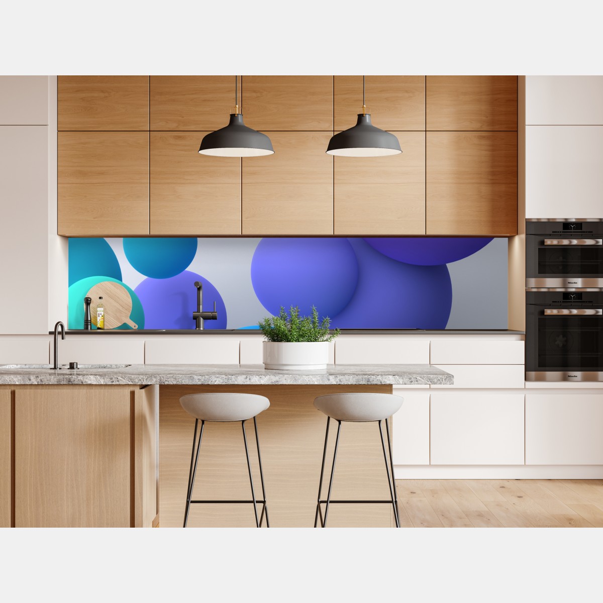 Naklejka repozycjonowalna kolorowe pływające kule 3d abstrakcja – Wallissimo® Naklejka repozycjonowalna kolorowe pływające kule 3d abstrakcja – Wallissimo®