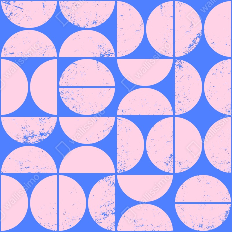 Naklejka repozycjonowalna pastelowy geometryczny wzór z kołami – Wallissimo® Naklejka repozycjonowalna pastelowy geometryczny wzór z kołami – Wallissimo®