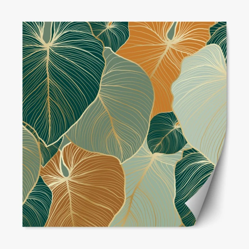 Naklejka repozycjonowalna mistyczny portret w złocie i błękicie – Wallissimo®