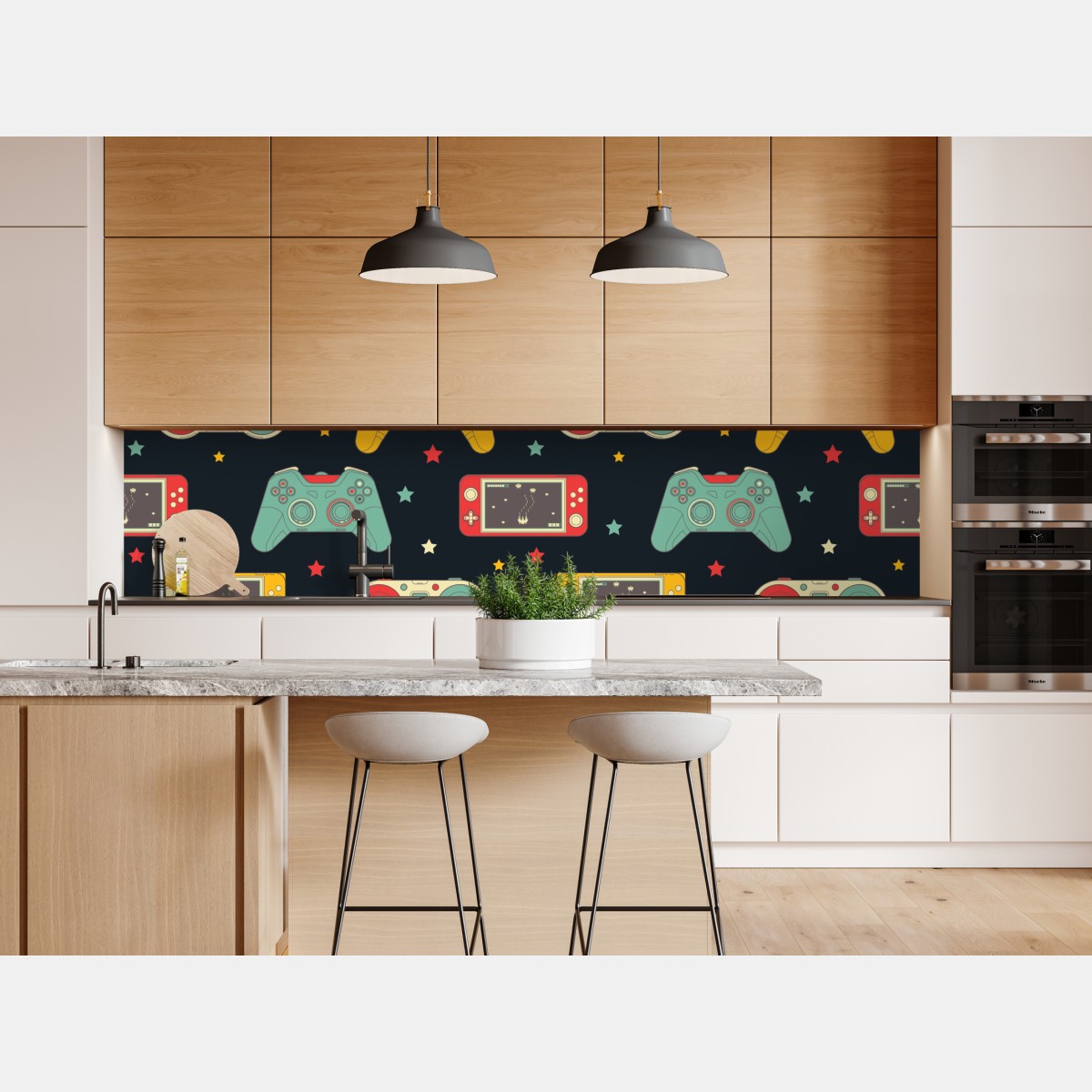 Naklejka repozycjonowalna wzór retro padów do gier – Wallissimo® Naklejka repozycjonowalna wzór retro padów do gier – Wallissimo®