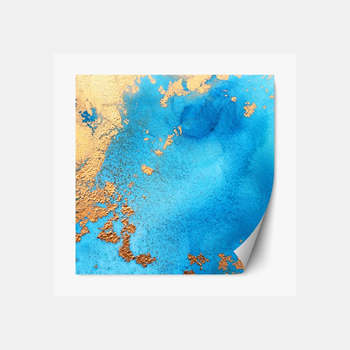Naklejka repozycjonowalna niebiesko-złota abstrakcyjna tekstura oceanu – Wallissimo® Naklejka repozycjonowalna niebiesko-złota abstrakcyjna tekstura oceanu – Wallissimo®