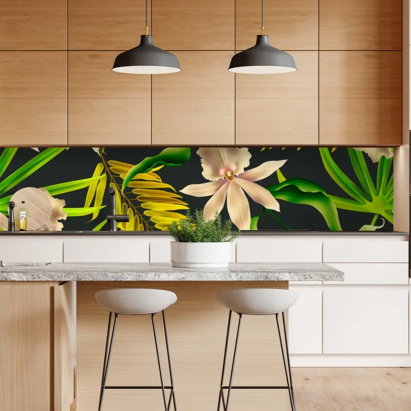 Naklejka repozycjonowalna słoneczna uliczka nad morzem z widokiem na zatokę – Wallissimo®