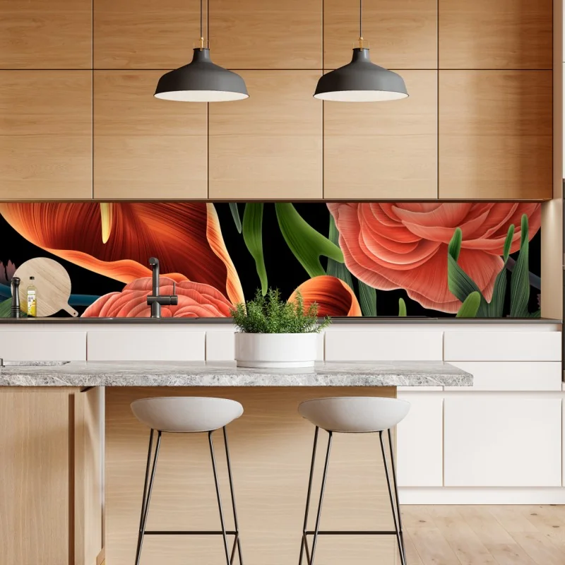 Naklejka repozycjonowalna granatowy geometryczny wzór sześcianów – Wallissimo®