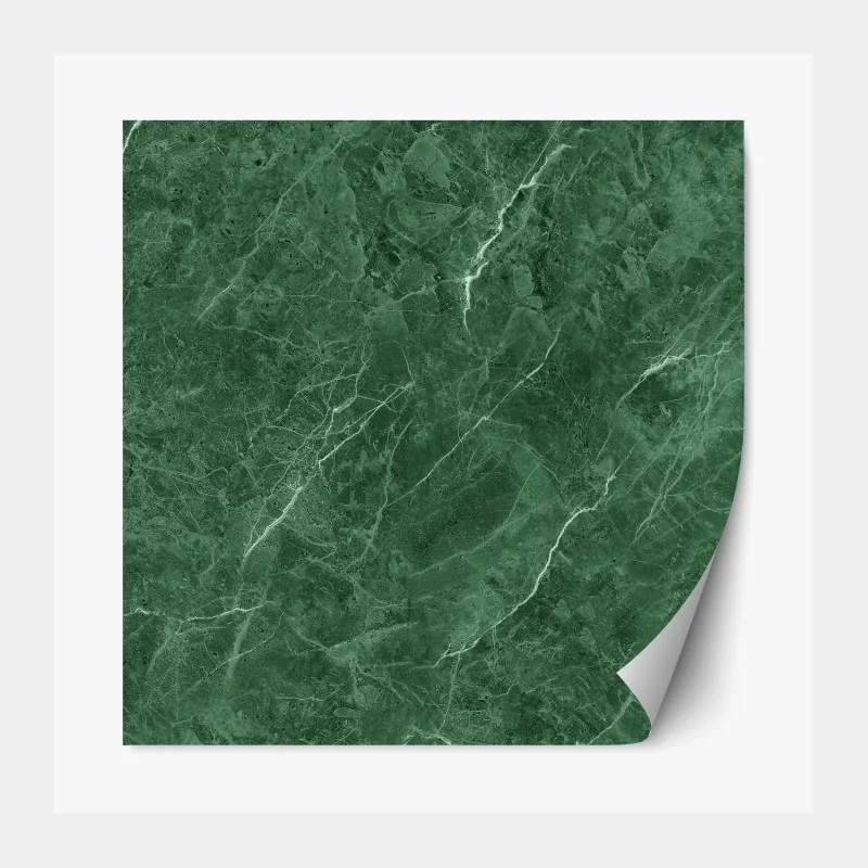Naklejka repozycjonowalna zielona tekstura marmuru