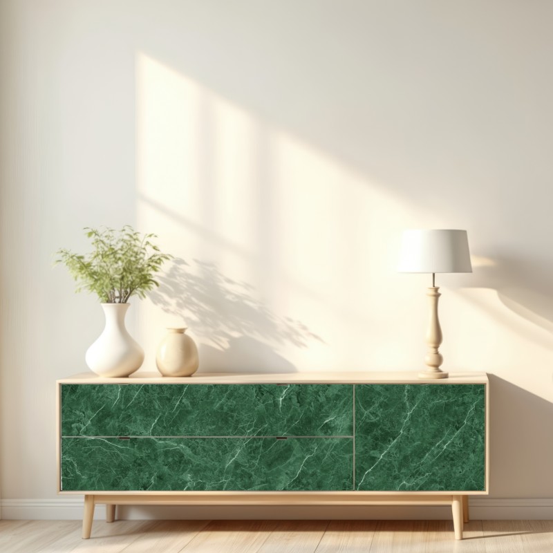 Naklejka repozycjonowalna zielona tekstura marmuru – Wallissimo® Naklejka repozycjonowalna zielona tekstura marmuru – Wallissimo®