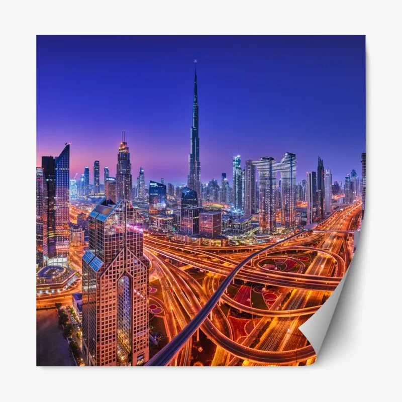 Naklejka repozycjonowalna perspektywa Mostu Brooklyńskiego w monochromie – Wallissimo®