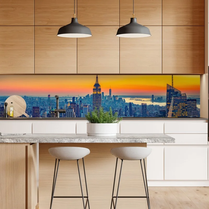 Naklejka repozycjonowalna perspektywa Mostu Brooklyńskiego w monochromie – Wallissimo®