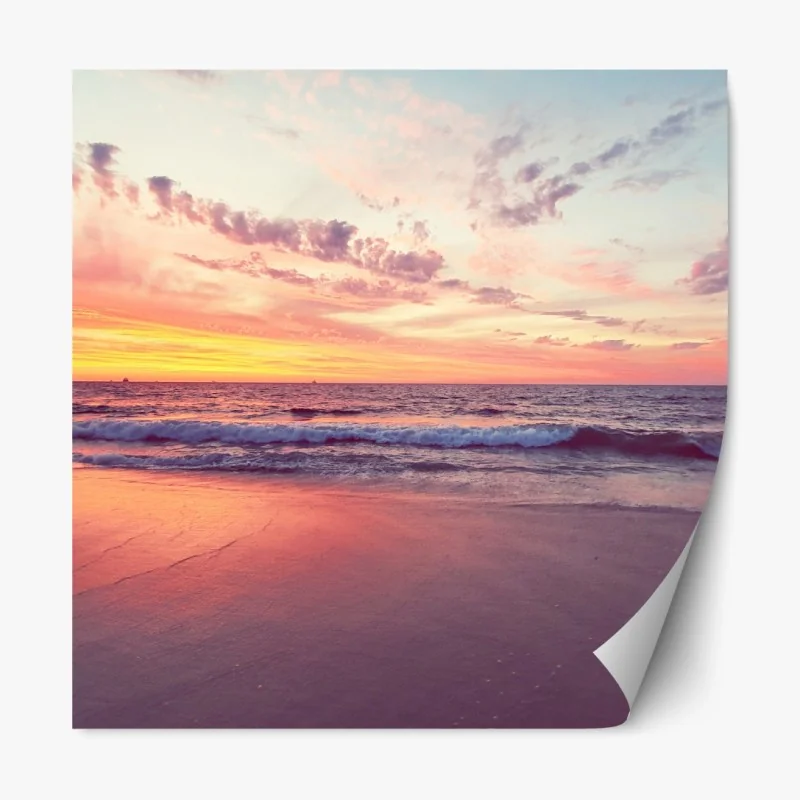 Naklejka repozycjonowalna słoneczna żółta 3d krzywa abstrakcyjna – Wallissimo®