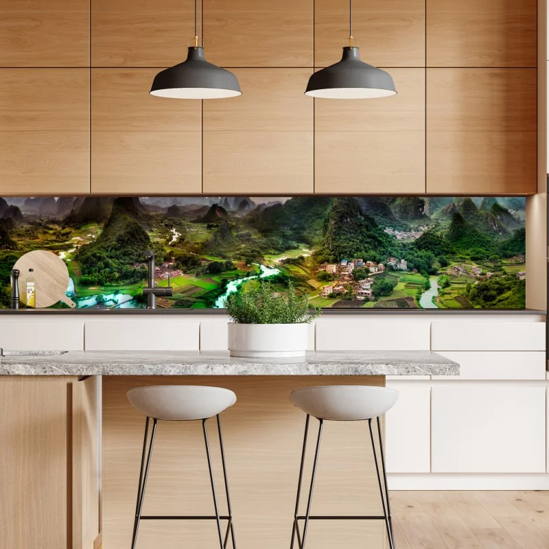 Naklejka repozycjonowalna elegancka monochromatyczna gałąź orchidei – Wallissimo®