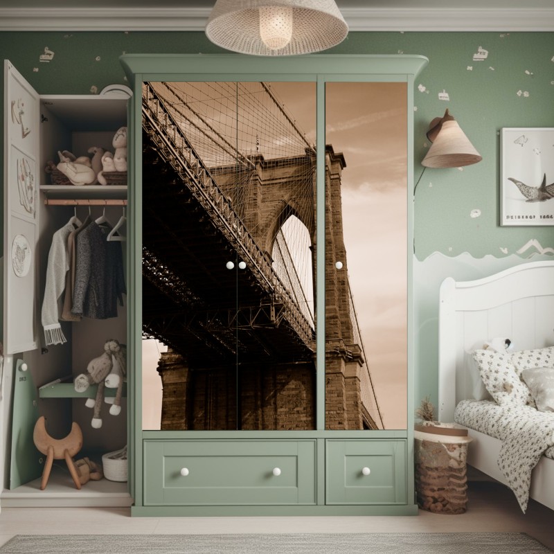 Naklejka na szafę zielona marmurowa faktura abstrakcyjna – Wallissimo®