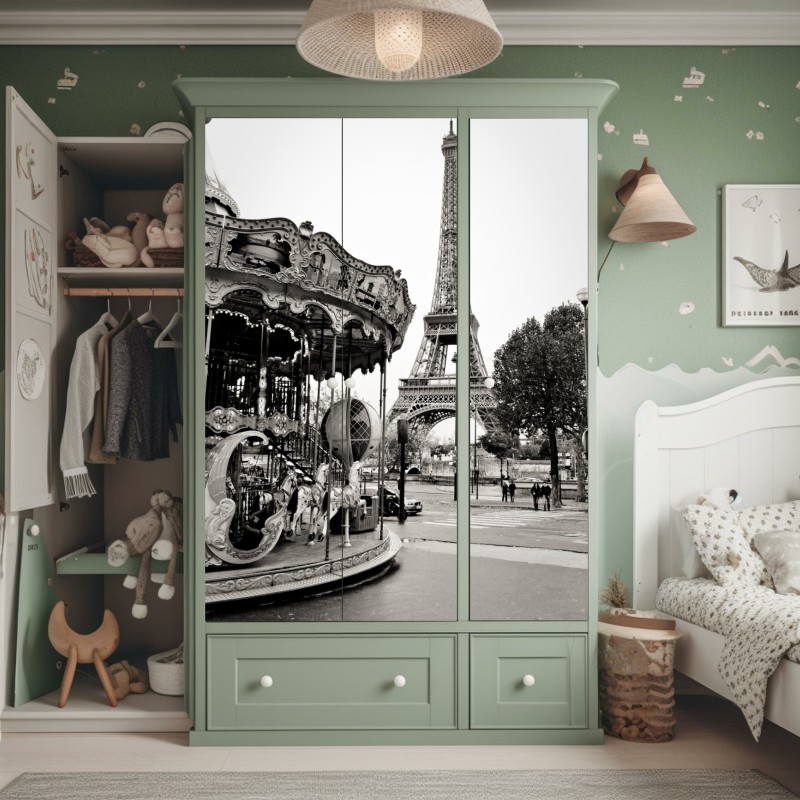 Naklejka na szafę żywy geometryczny wzór pop – Wallissimo®