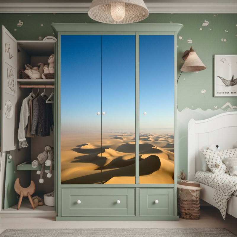 Naklejka na szafę Tadź Mahal odbicie w porannym świetle – Wallissimo®